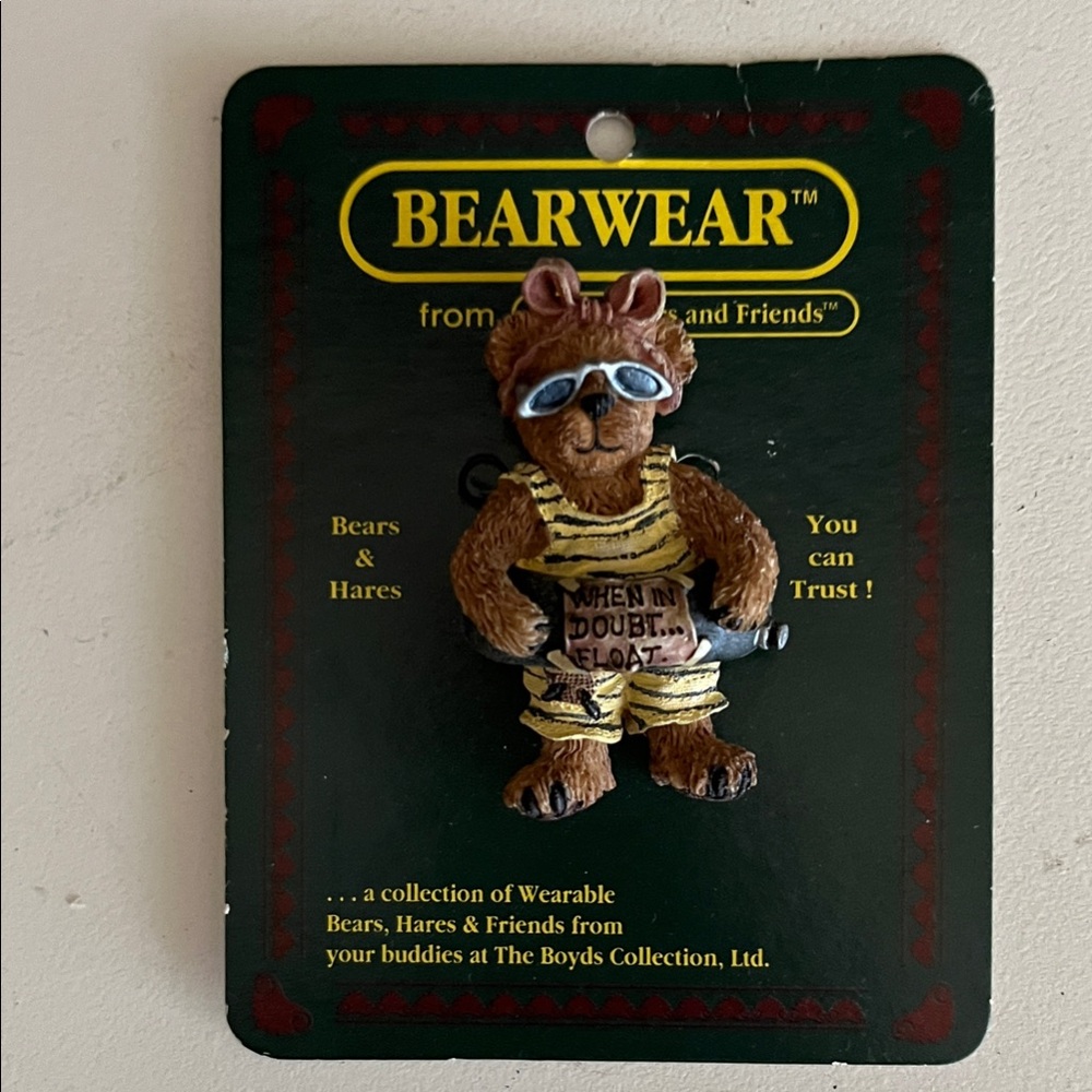 Brown and Yellow Bear Brooch